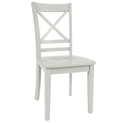 Simplicity X Back Dining Chair in Dove Grey Finish (Set of 2)